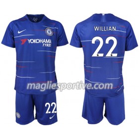 Completo Calcio Chelsea WILLIAN 22 Bambino Divisa Prima 2018/2019